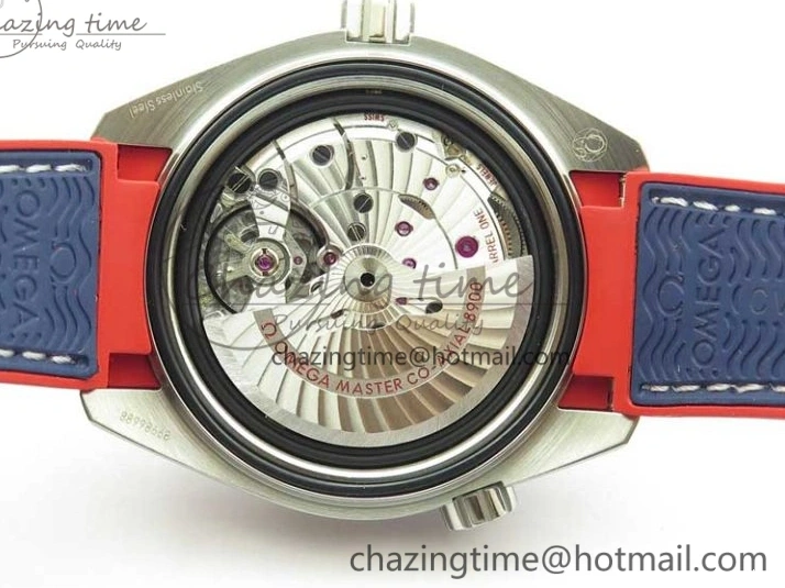 0504 Comfortable Planet Ocean 43.5mm America’s Cup VSF Best Edition White Dial On Blue Gummy Strap A 7900